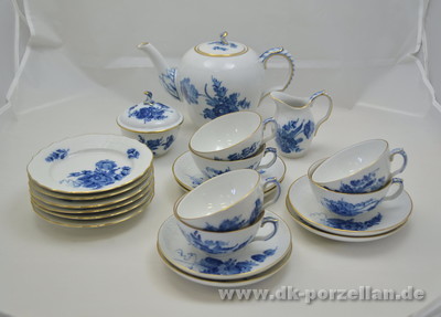 Teeservice f�r 6 Personen + Goldrand