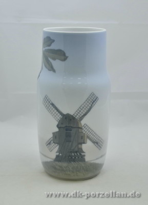 Vase mit Mhlenmotiv 